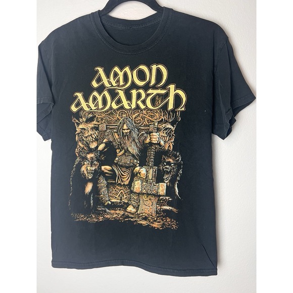 The Unbranded Brand Other - AMON AMARTH Size S Cotton Black Thor T-shirt VTG?